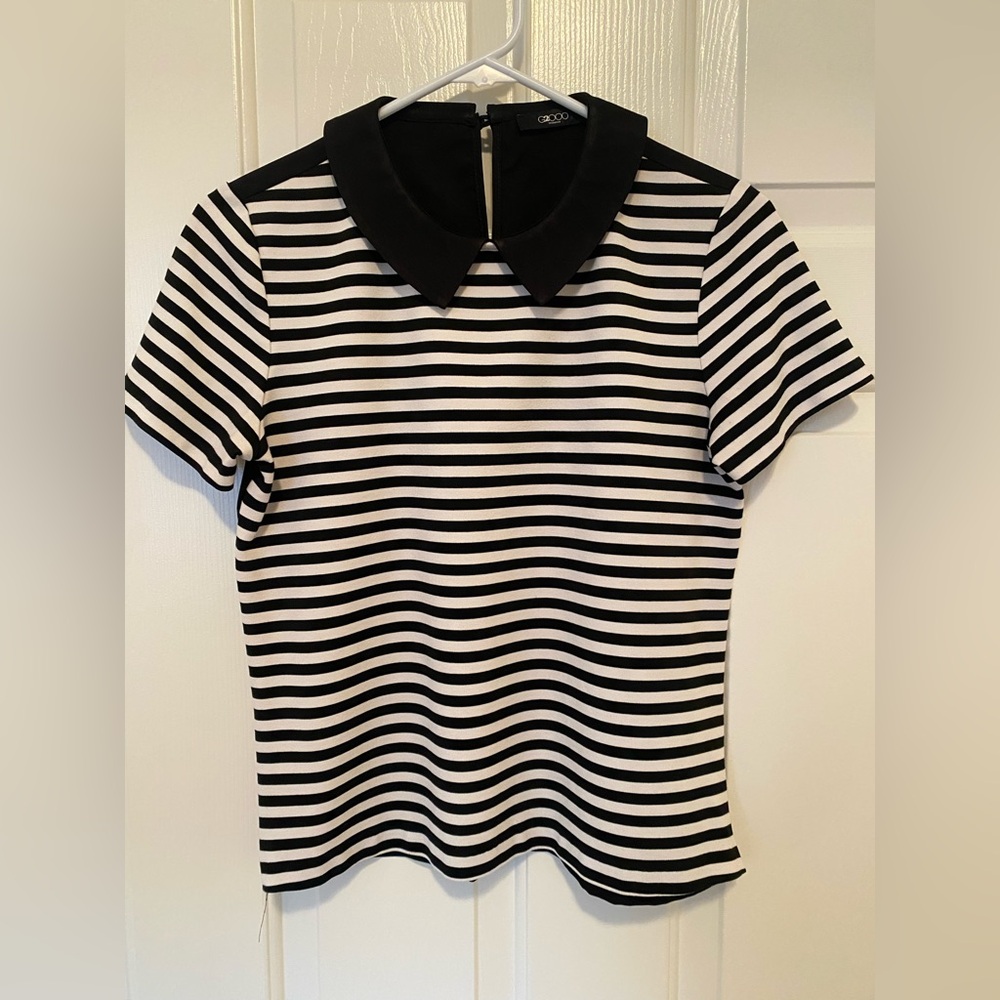 G2000 Black and White Striped Blouse